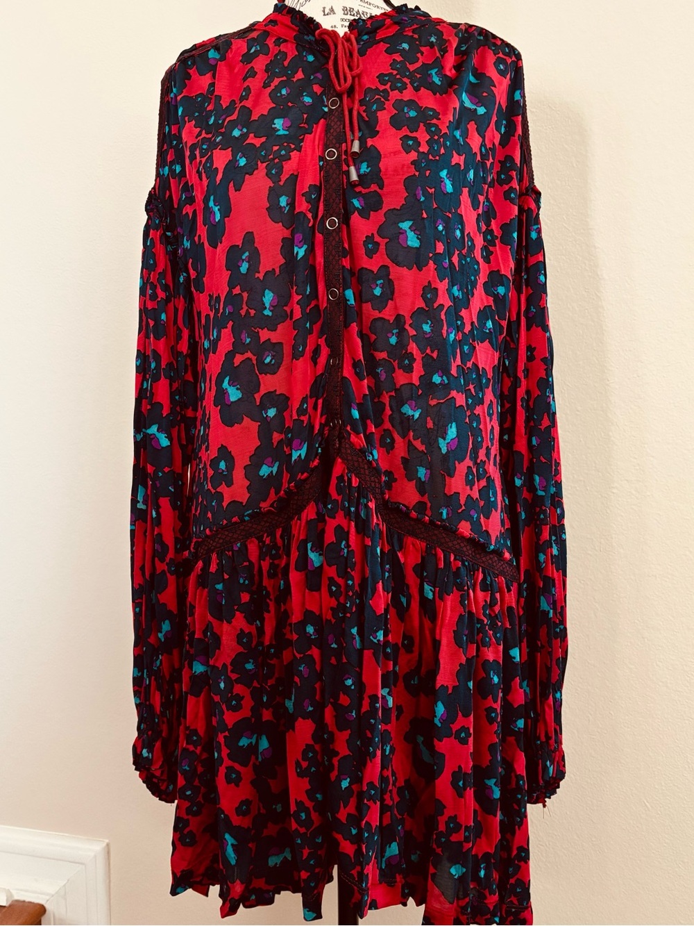 Free People Oversized Long-Sleeve Tunic Dress with Dropped Waist